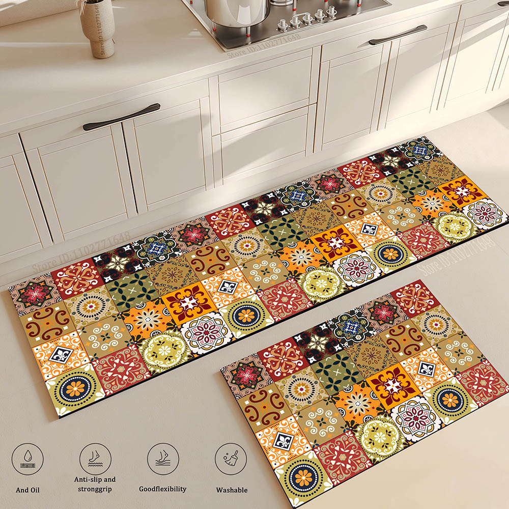Flower Long Large Kitchen Mat  - đánh giá và giá Maranta Prayer Plant